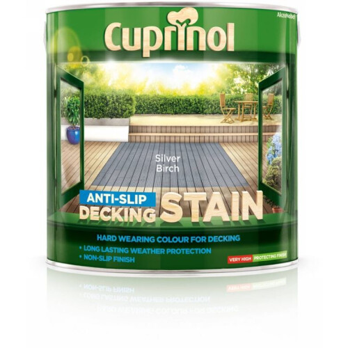 Cuprinol Cuprinol UTDSSB25L Anti Slip Decking Stain Silver Birch 2.5 Litre