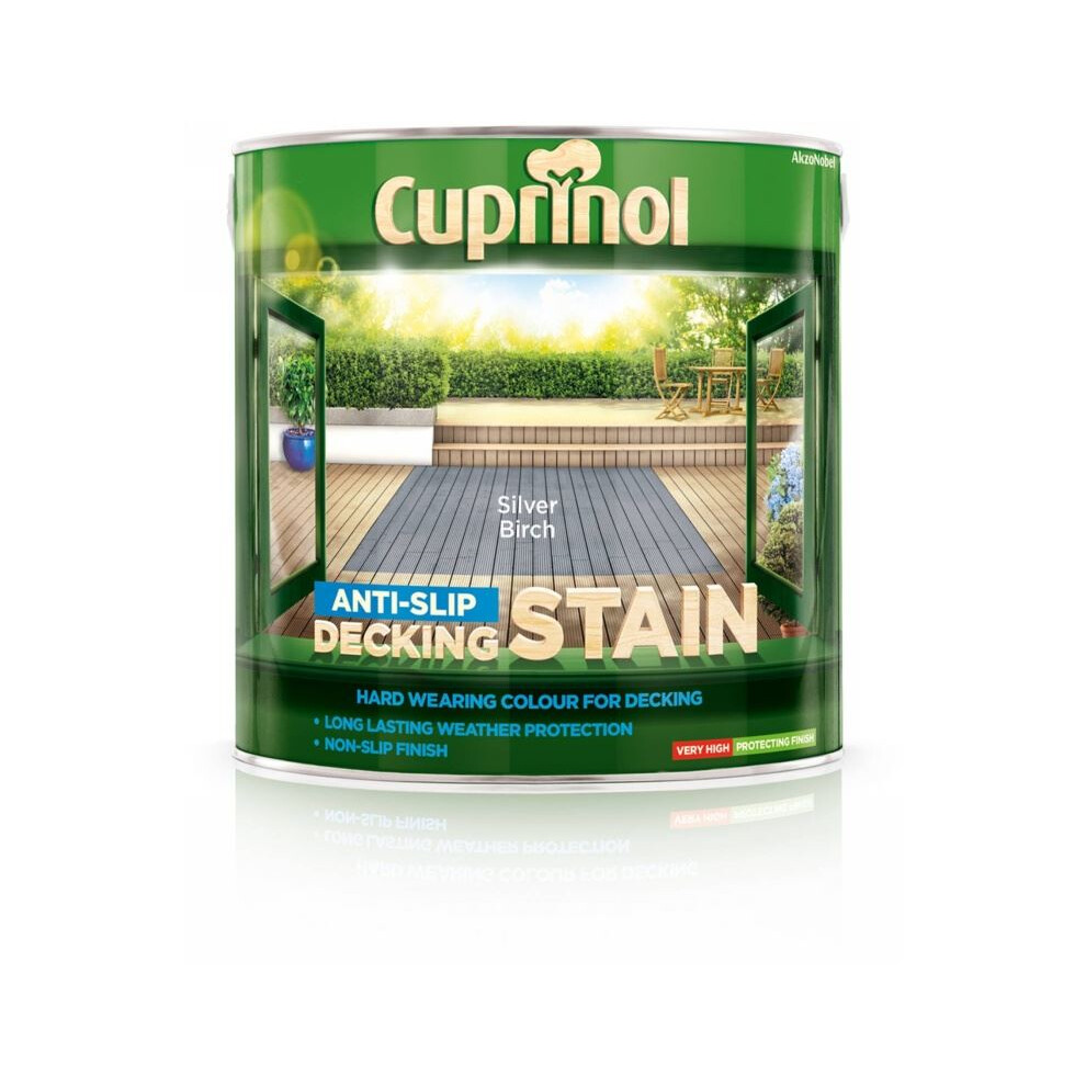 Cuprinol UTDSSB25L Anti Slip Decking Stain Silver Birch 2.5 Litre