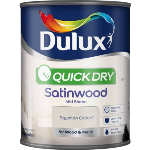 Dulux Quick Dry Satinwood Egyptian Cotton 750ml