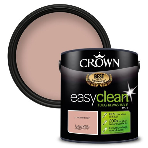 Crown (Powdered Clay) Crown Easyclean Matt Emulsion 2.5L 1