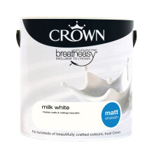 (Milk White, 2.5L) Crown Matt Breatheasy Solvent Free - Smoked Glass - 2.5L