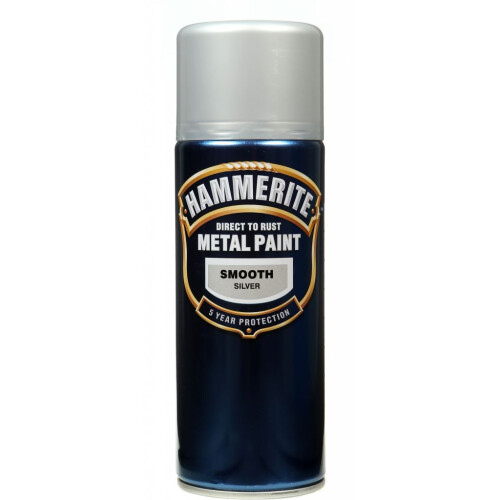 Hammerite Hammerite SFSIAERO Direct to Rust Smooth Finish Aerosol Silver 400ml
