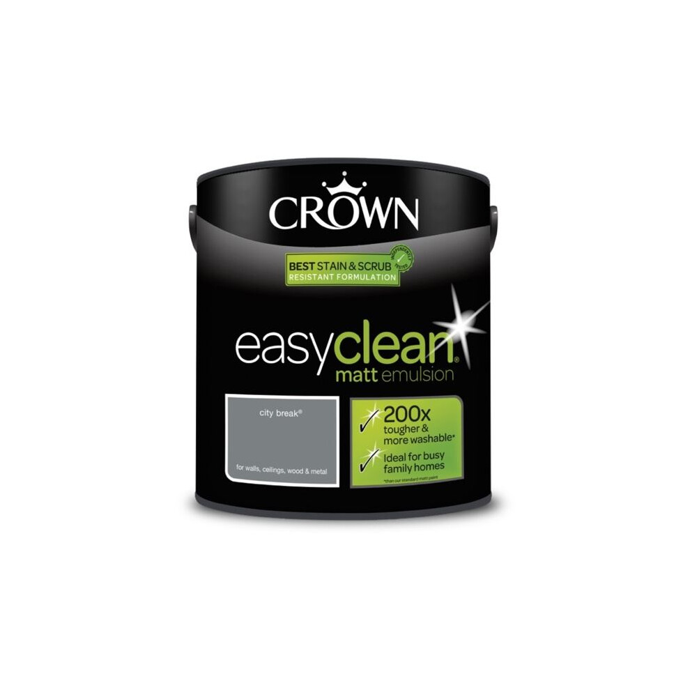 Crown - Easyclean Matt Emulsion - 2.5L City Break