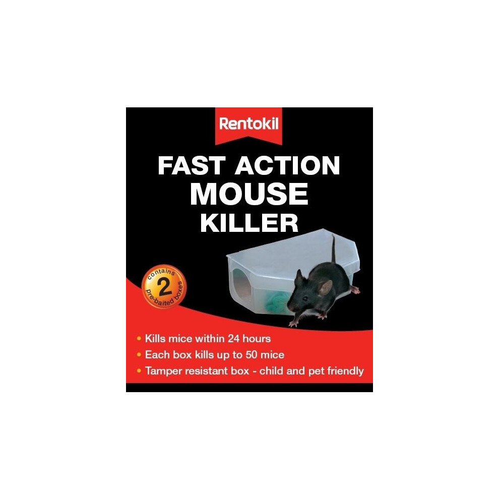Rentokil PSF135 Fast Action Mouse Killer - Pack of 2