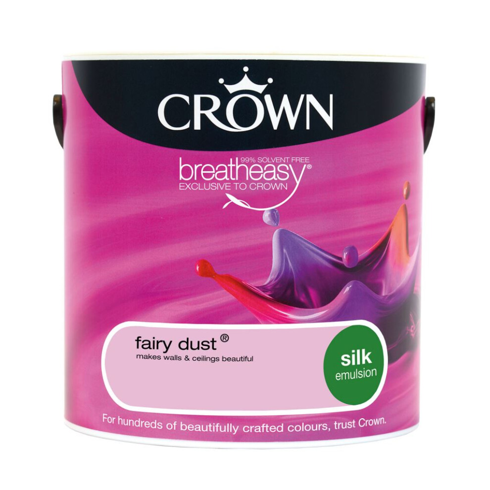Crown Not,Specified (Fairy Dust) Silk Paint Emulsion Walls & Ceilings 2.5L