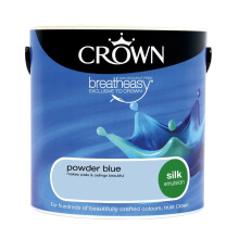 (Powder Blue) Crown Silk Paint Emulsion Walls & Ceilings 2.5L