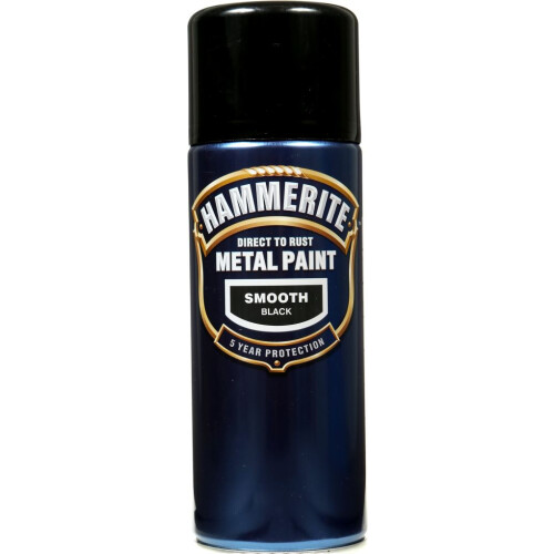 Hammerite Hammerite SFBLAERO Direct to Rust Smooth Finish Aerosol Black 400ml