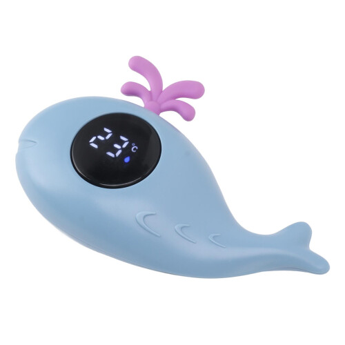 Baby-Badethermometer Digital Süßer Wal-Design Multifunktional Wasser Blau