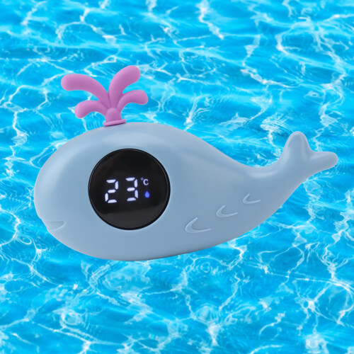 Baby-Badethermometer Digital Süßer Wal-Design Multifunktional Wasser Blau 2