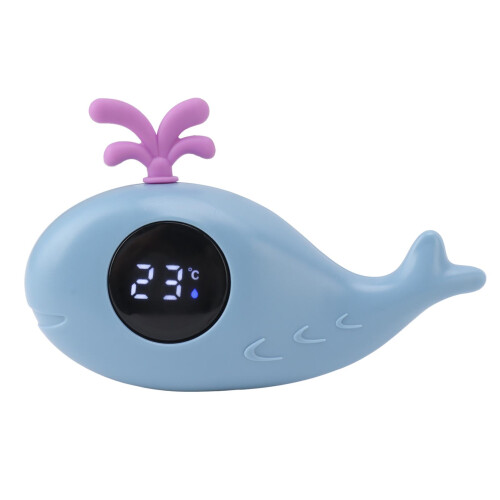 Digitales Baby-Badethermometer Süßer Wal Wassertemperaturmesser Blau 1