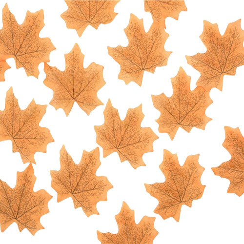 Pack Of 50 Realistic 8CM multicolored Artificial Maple Leaf-2