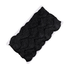 10Yards Wavy Sewing Fringe Trim 25mm S Shape Polyester-Black