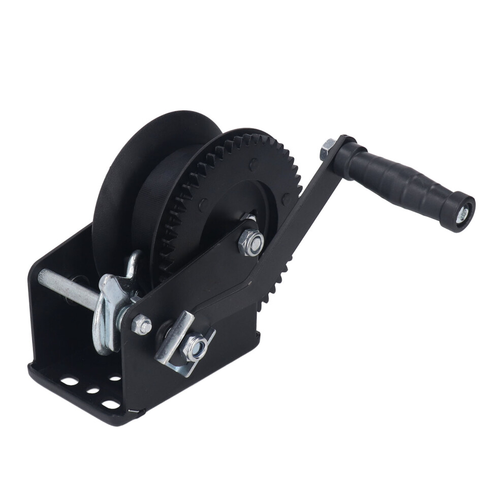 1600Lbs Alloy Steel Hand Winch, 2-Speed, 10M Cable For Trailer And Boat 7891369855140