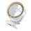6inch Desk Fan LED Electronic Display with 5 Adjustable-White 1