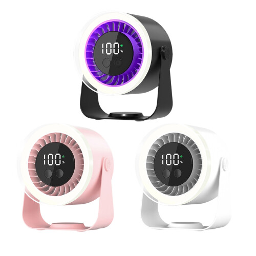 Mini Portable Fan USB Desk Fan Table Quiet 9 Speed-White 1