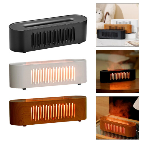 Simulated Flame Cool Misting Humidifier with 6 Color-White 2