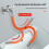 Silicone Faucet Adapter AntiSplash Bendable-Split orange 30cm 6