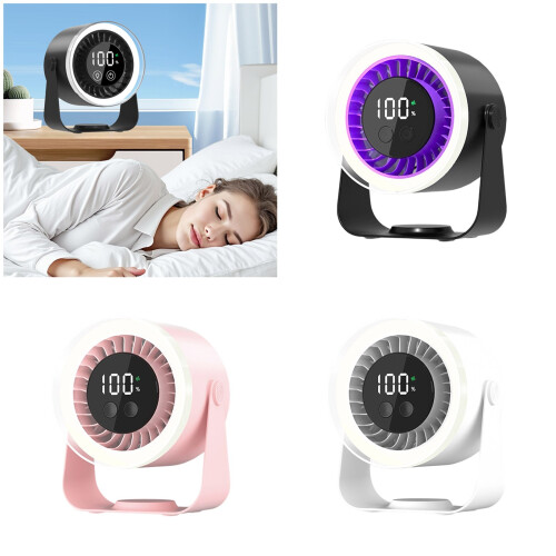 Mini Portable Fan USB Desk Fan Table Quiet 9 Speed-White 2