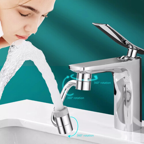 Faucet Extender Regular Pivoting Tap-fine copper silver 2