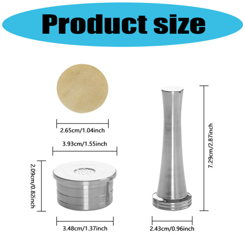 Refillable Coffee Pod for NDIQ7323 Espresso-1 capsule cups with 1