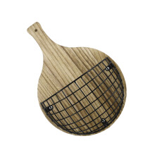 Modern Wooden Metal Wall Basket Vertical Garden-Black 246