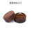 Rings Display Box Wood-Double brown window  Custom lettering 5