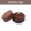 Rings Display Box Wood-Double brown window  Custom lettering 3
