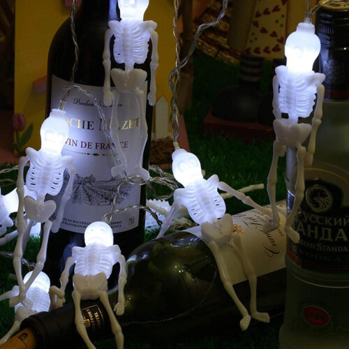 Σκελετοί για το Halloween, Τρομακτικά πολύχρωμα φωτάκια με μπαταρία σε σχήμα 1