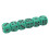 20Pcs 16mm Rounded Corner Plastic Dice Set for Board & Math Games Green Black Dots 7