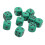 20Pcs 16mm Rounded Corner Plastic Dice Set for Board & Math Games Green Black Dots 10