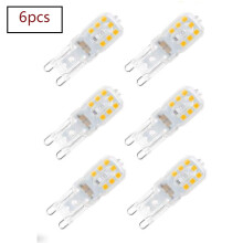 Ampoules LED G9, économie d'énergie, équivalent 5 W (40 W halogène), 300 lm, blanc chaud, 220-240 V, sans scintillement ni bourdonnement,
