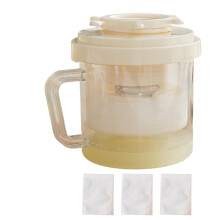 Stainless Steel Yogurt Strainer and Cheese Maker Set with Reusable Filter Cloths for Homemade Dairy