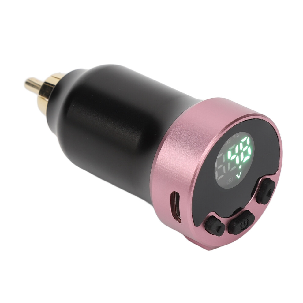 Pink Wireless Lcd Tattoo Power Supply 4-12V 1600Mah Battery