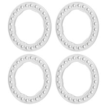 Aluminum Alloy Beadlock Rings for 1/10 RC Car - Silver 4 Pack