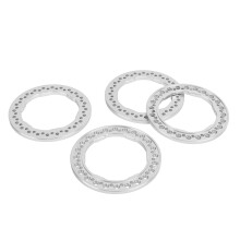 Anneaux de verrouillage en alliage d'aluminium pour voiture RC 1/10 - Argent, lot de 4