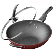 Cast Iron Skillet with Non Stick Surface for Easy Cooking and Cleaning, Uncoated Wok Frying Pan