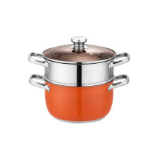 Large Capacity Stainless Steel Soup Pot with Steamer, Thick Durable Design for Fast Even Cooking