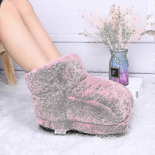 (pink) USB Electric Foot Warmer with 3 Temperature Settings and Timer Function