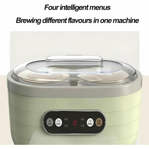 Automatic Yogurt and Rice Wine Maker 1.7L with LCD Touch Control and Consistent Heat Technology 1