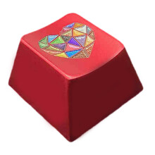 Origineel profiel aluminiumlegering Keycap voor verbeterde-Rood
