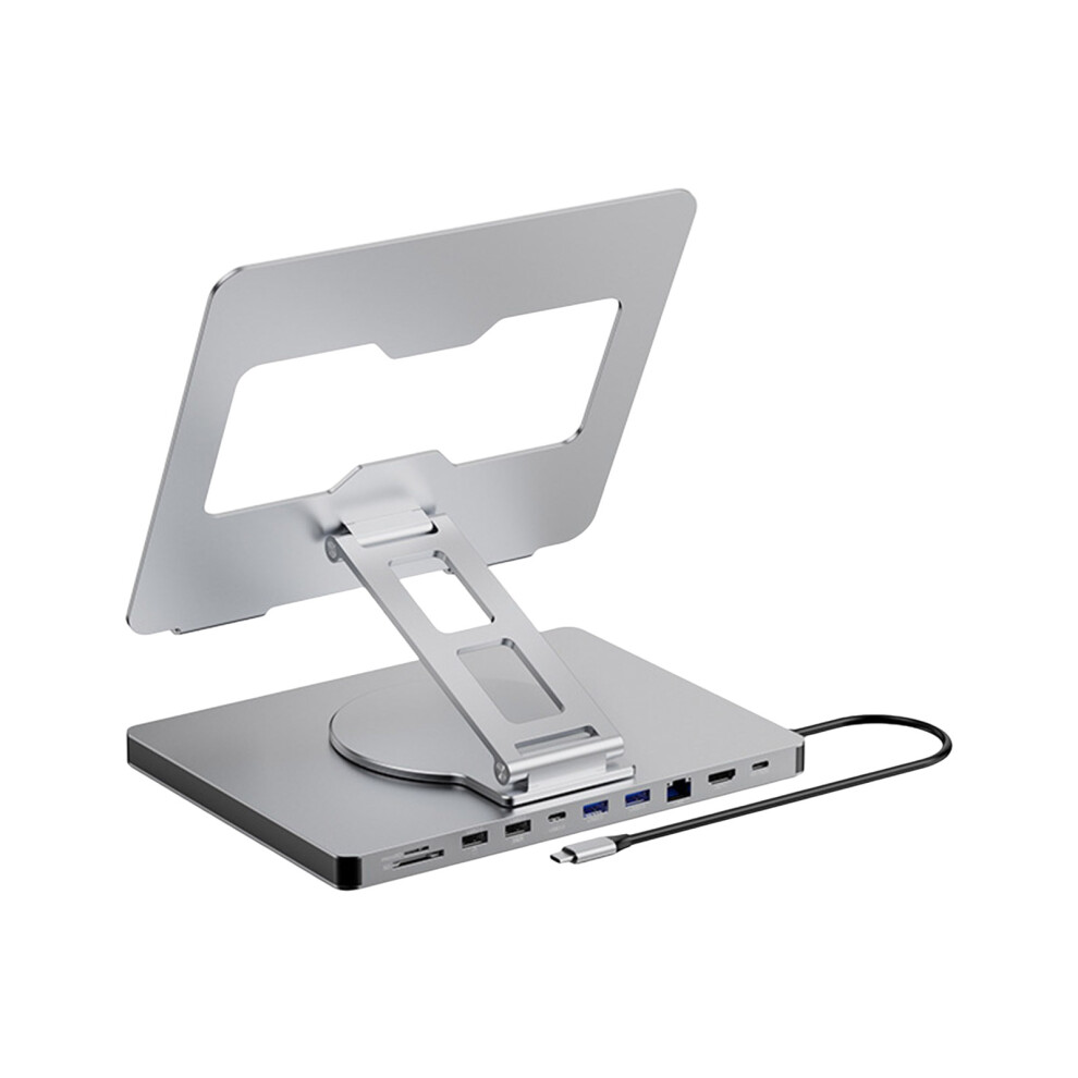 Aluminum 10 Port Laptop Stand Holder Docking-With Network Port 7732000459658