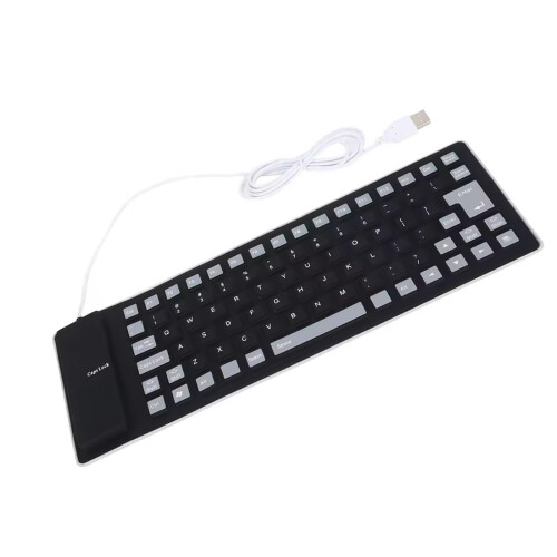 85Keys Foldable Silicone Keyboards USB Wireds Silents Key