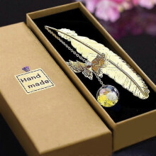 (F) Metal Feather Bookmark Birthday Gift Women Teachers Mothers Day Butterfly Book Mark For Book Lover Librarian Readers Tw