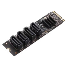 Carte adaptateur M.2 à 4 ports SATA3.0, Solution à puce rapide