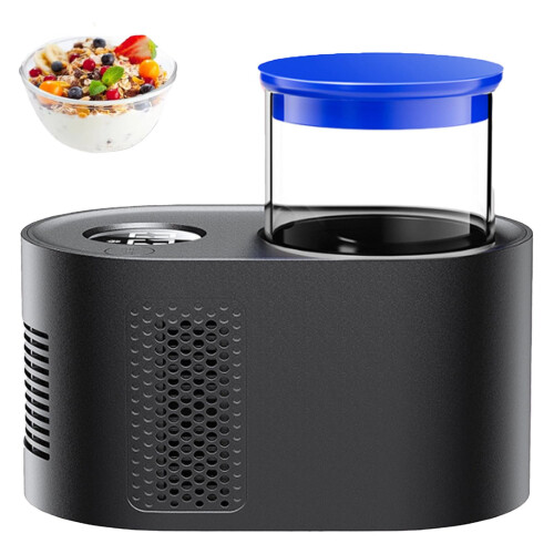 Automatic Yogurt Maker with Precise Temperature Control and Adjustable Timer for Fresh Homemade Probiotics, Black
