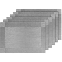 Stylish Dining Table Protectors, Non-Slip Heat Resistant PVC Place Mats, Crossweave Woven Vinyl for a Chic Table Setting