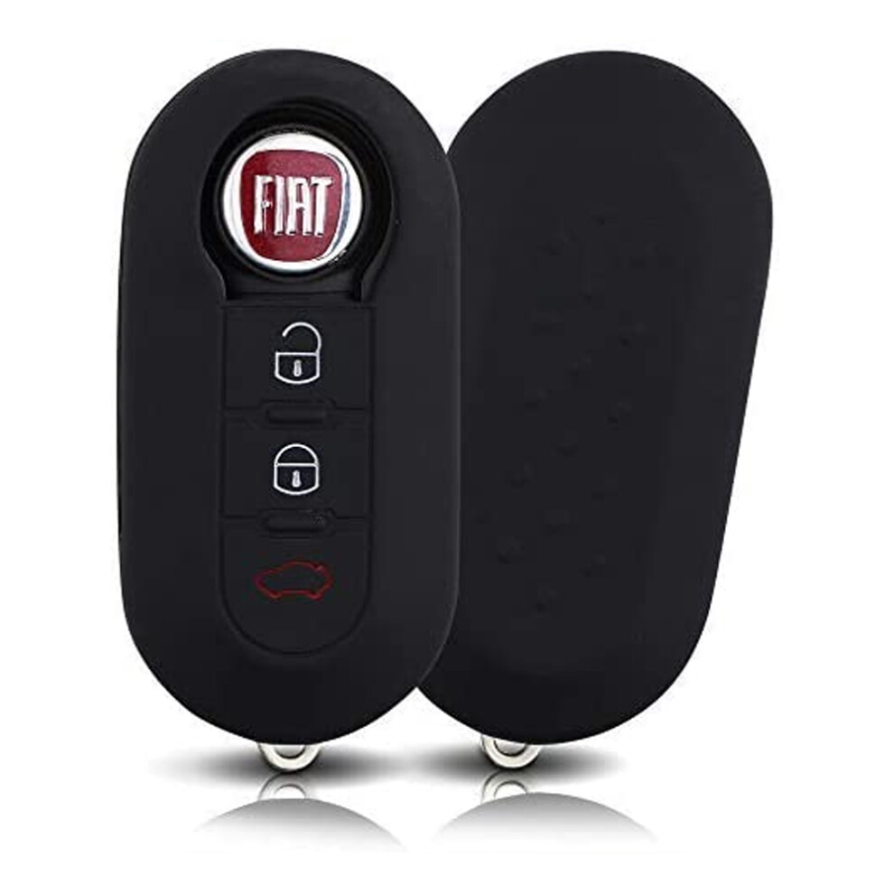 Fiat Key Fob Jacket, Tpu Silicone Case Ensures Signal Effectiveness, Resists Impact For Button Flip Remote Key 9088527525818