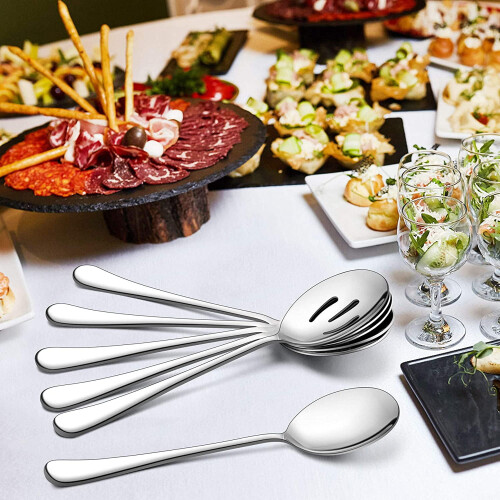 Multipurpose Use Large Serving Spoons, Healthy Material Stainless Steel Buffet Serving Utensils 1