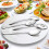 Multipurpose Use Large Serving Spoons, Healthy Material Stainless Steel Buffet Serving Utensils 6