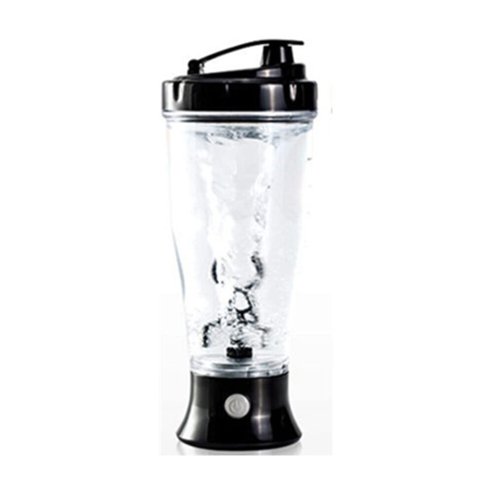 Protein Shaker Bottle USB Rechargeable Electric Mixer Cup for Protein Coffee Milk Powder Black